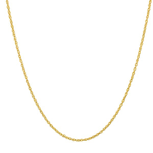 18K Yellow Gold 18" 1mm Sparkling Signapore Chain