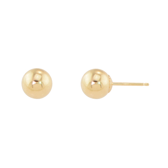 Buy Solid 14K Gold Ball Earrings, 3mm, 4mm, 5mm, 6mm, Gold Ball Stud  Earrings, Ball Earrings, Ball Stud Earrings, Golden Ball Earrings Online in  India - Etsy