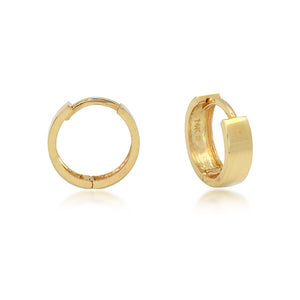 14K Yellow Gold 13.5mm Huggie Hoop Earrings