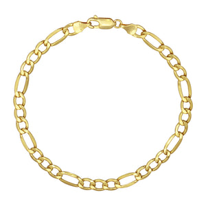 18K Yellow Gold 8.5" 4.93mm Figaro Bracelet